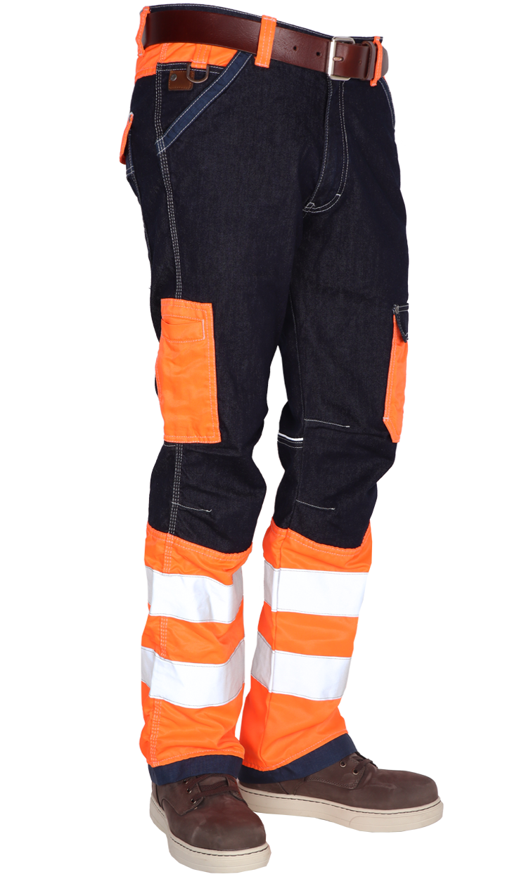 Stof aanklager Onderscheiden Toolbox FO 20471 | High visibility werkbroek met oranje reflectie striping  online bestellen