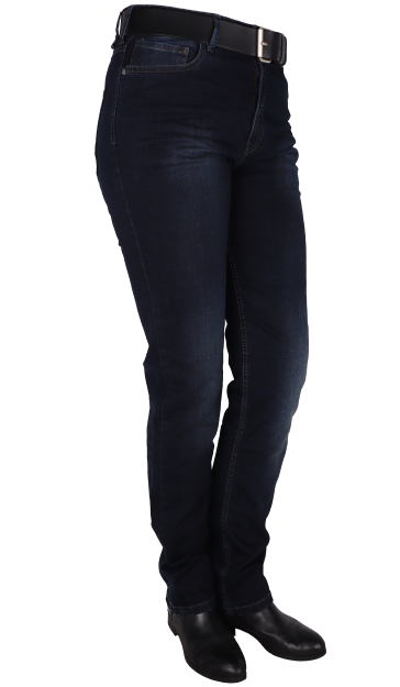 Donkere stretch jeans dames middel hoge taille