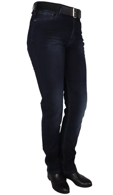 Donkere stretch jeans dames middel hoge taille